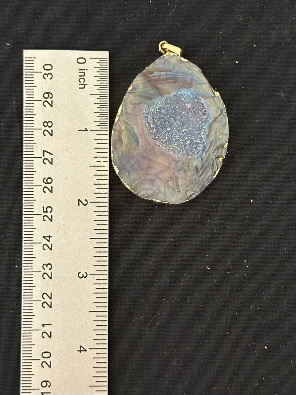 Agate geode druzy Pendant